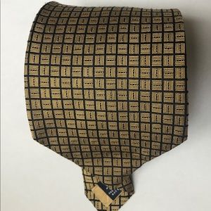 Nautica Vintage Men’s Gold Tie Necktie 100% Silk
